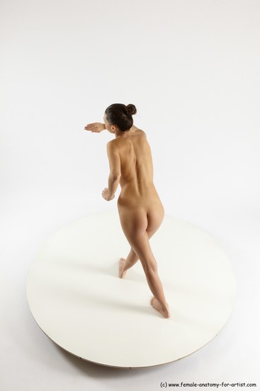 Nude Woman White Standing poses - ALL Slim long brown Standing poses - simple Multi angle poses Pinup