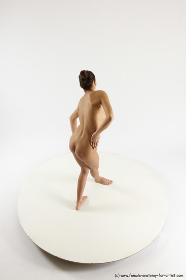 Nude Woman White Standing poses - ALL Slim long brown Standing poses - simple Multi angle poses Pinup