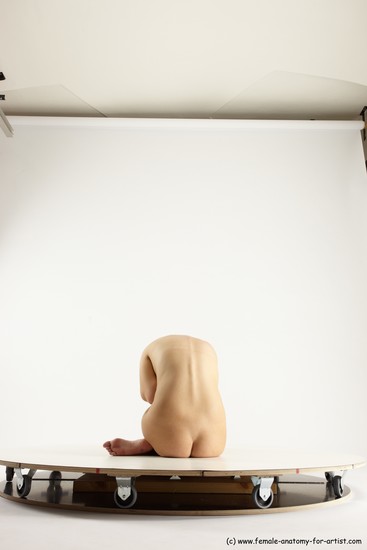 Nude Woman White Sitting poses - ALL Slim long brown Sitting poses - simple Multi angle poses Pinup