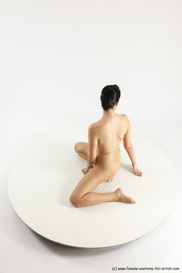 Nude Woman White Sitting poses - ALL Slim long brown Sitting poses - simple Multi angle poses Pinup