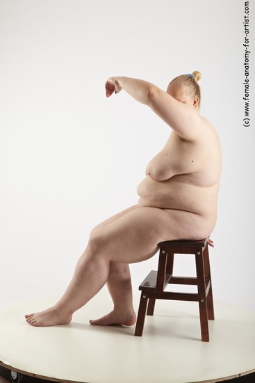 Nude Woman White Sitting poses - ALL Overweight medium blond Sitting poses - simple Standard Photoshoot Pinup