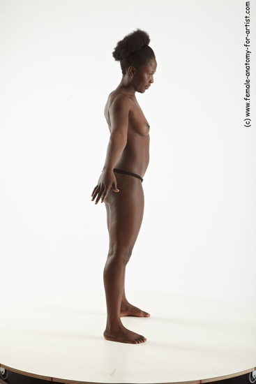 Nude Woman Black Standing poses - ALL Average medium brown Standing poses - simple Standard Photoshoot Pinup