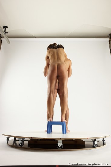 Nude White Standing poses - ALL Slim short brown Standing poses - simple Multi angle poses