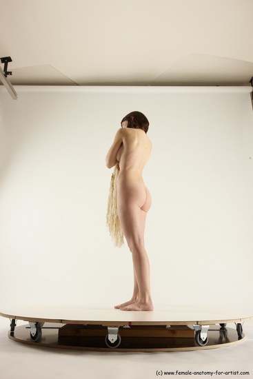 Nude Woman White Standing poses - ALL Slim medium brown Standing poses - simple Multi angle poses Pinup