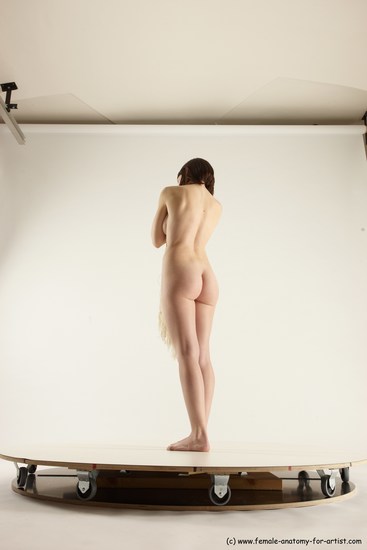 Nude Woman White Standing poses - ALL Slim medium brown Standing poses - simple Multi angle poses Pinup