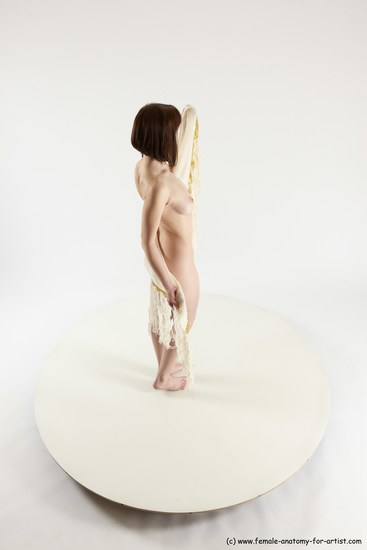 Nude Woman White Standing poses - ALL Slim medium brown Standing poses - simple Multi angle poses Pinup