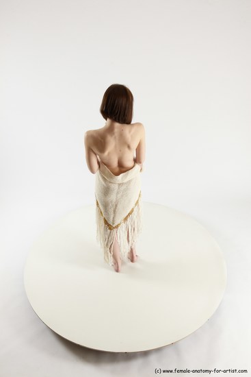 Nude Woman White Standing poses - ALL Slim medium brown Standing poses - simple Multi angle poses Pinup