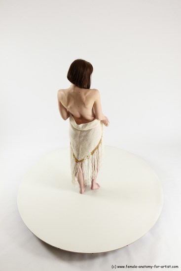 Nude Woman White Standing poses - ALL Slim medium brown Standing poses - simple Multi angle poses Pinup