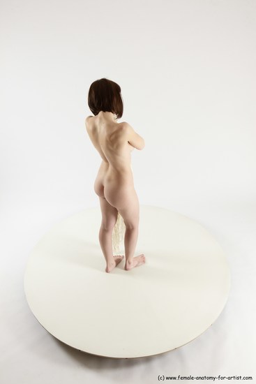 Nude Woman White Standing poses - ALL Slim medium brown Standing poses - simple Multi angle poses Pinup