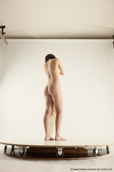 Nude Woman White Standing poses - ALL Slim medium brown Standing poses - simple Multi angle poses Pinup