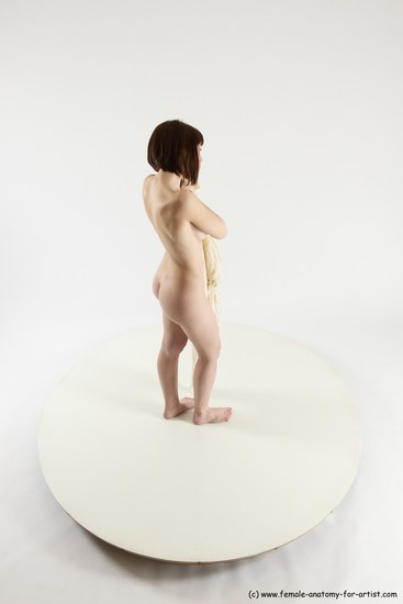 Nude Woman White Standing poses - ALL Slim medium brown Standing poses - simple Multi angle poses Pinup