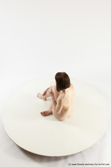 Nude Woman White Sitting poses - ALL Slim medium brown Sitting poses - simple Multi angle poses Pinup