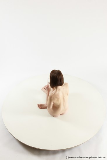 Nude Woman White Sitting poses - ALL Slim medium brown Sitting poses - simple Multi angle poses Pinup