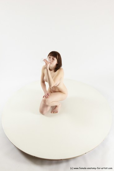 Nude Woman White Sitting poses - ALL Slim medium brown Sitting poses - simple Multi angle poses Pinup