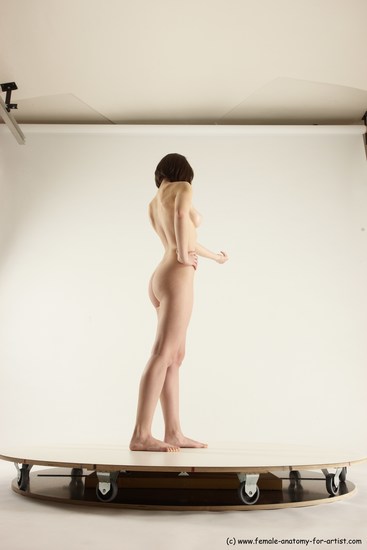 Nude Woman White Standing poses - ALL Slim medium brown Standing poses - simple Multi angle poses Pinup