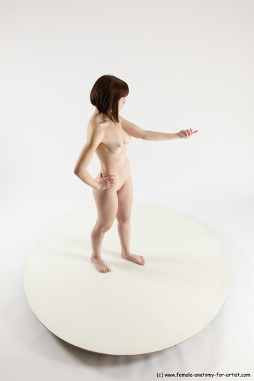 Nude Woman White Standing poses - ALL Slim medium brown Standing poses - simple Multi angle poses Pinup