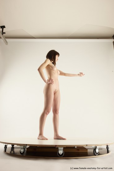 Nude Woman White Standing poses - ALL Slim medium brown Standing poses - simple Multi angle poses Pinup