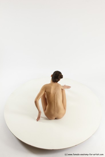 Nude Woman White Sitting poses - ALL Slim long brown Sitting poses - simple Multi angle poses Pinup