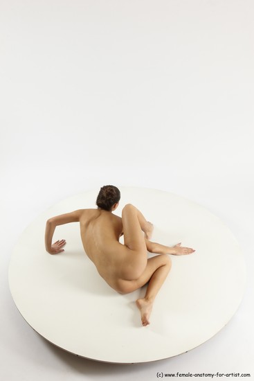 Nude Woman White Sitting poses - ALL Slim long brown Sitting poses - simple Multi angle poses Pinup