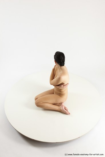 Nude Woman White Sitting poses - ALL Slim long brown Sitting poses - simple Multi angle poses Pinup