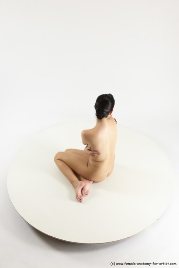 Nude Woman White Sitting poses - ALL Slim long brown Sitting poses - simple Multi angle poses Pinup