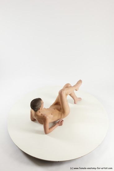 Nude Woman White Sitting poses - ALL Slim bald Sitting poses - simple Multi angle poses Pinup