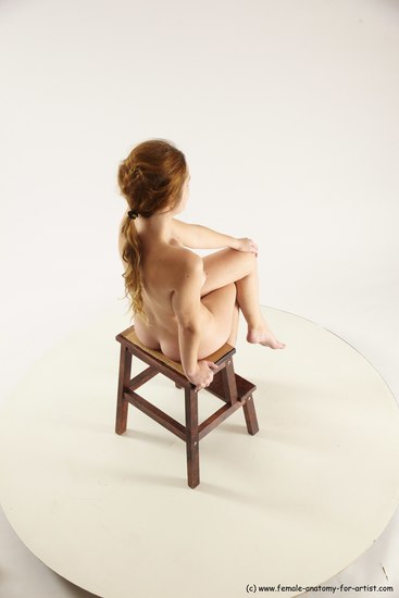 Nude Woman White Sitting poses - ALL Slim long blond Sitting poses - simple Multi angle poses Pinup