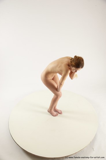 Nude White Standing poses - ALL Slim long blond Standing poses - simple Multi angle poses Pinup