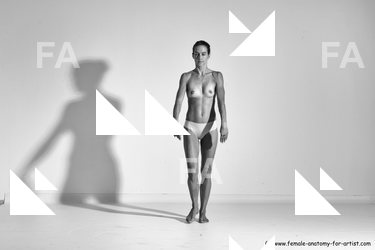 Nude Gymnastic poses Woman White Moving poses Slim long brown Dynamic poses Pinup