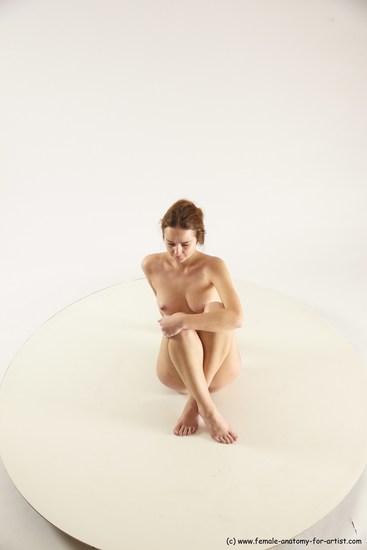 Nude Woman White Sitting poses - ALL Slim long blond Sitting poses - simple Multi angle poses Pinup