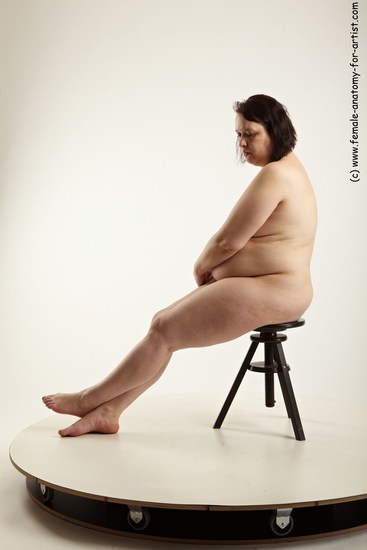 Nude Woman White Sitting poses - ALL Pregnant short brown Sitting poses - simple Pinup