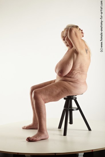 and more Nude Woman White Sitting poses - ALL Overweight long blond Sitting poses - simple Pinup