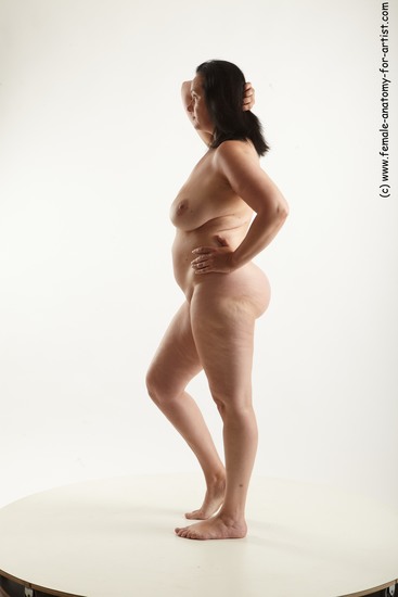 Nude Woman White Standing poses - ALL Average long brown Standing poses - simple Pinup