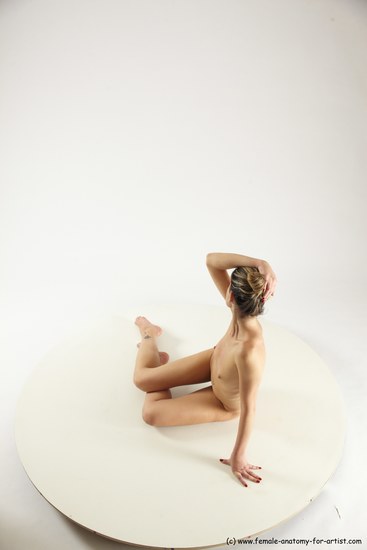 Nude Woman White Sitting poses - ALL Slim long blond Sitting poses - simple Multi angle poses Pinup