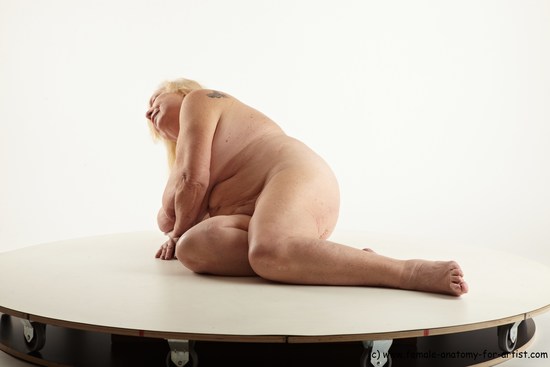 and more Nude Woman White Laying poses - ALL Overweight Laying poses - on side long blond Pinup