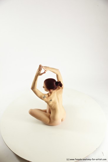 Nude Woman White Sitting poses - ALL Slim long colored Sitting poses - simple Multi angle poses Pinup