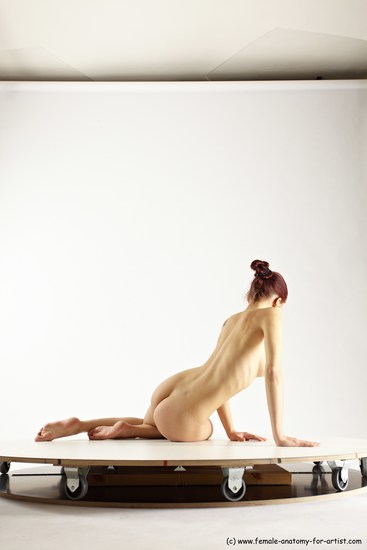 Nude Woman White Sitting poses - ALL Slim long colored Sitting poses - simple Multi angle poses Pinup