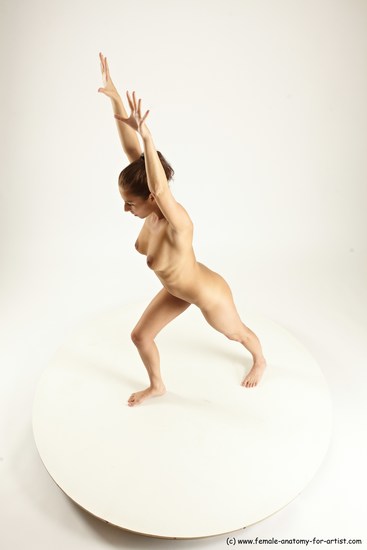 Nude Woman White Standing poses - ALL Slim long brown Standing poses - simple Multi angle poses Pinup