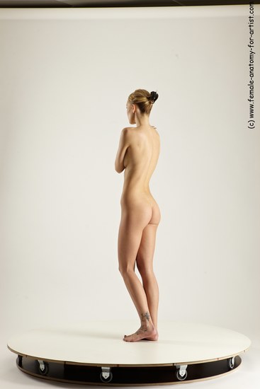 Nude Woman White Standing poses - ALL Slim long blond Standing poses - simple Multi angle poses Pinup