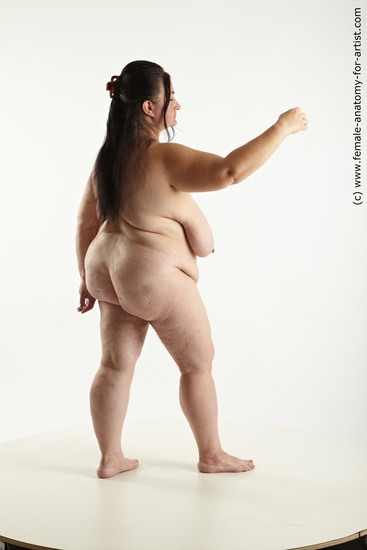 Nude Woman White Standing poses - ALL Overweight long black Standing poses - simple Standard Photoshoot Pinup