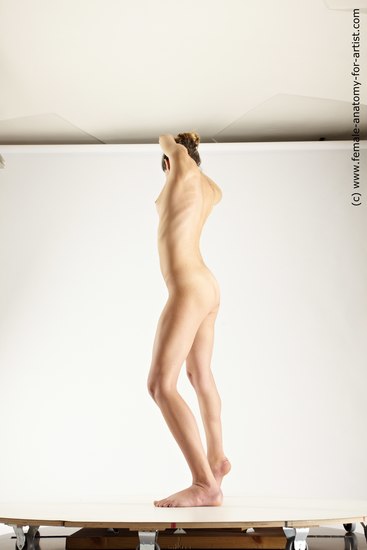 Nude Woman White Standing poses - ALL Slim long blond Standing poses - simple Multi angle poses Pinup