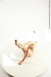 Nude Woman White Sitting poses - ALL Slim long black Sitting poses - simple Multi angle poses Pinup