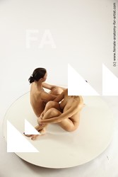 Nude Woman - Woman White Sitting poses - ALL Slim long brown Sitting poses - simple Multi angle poses Pinup