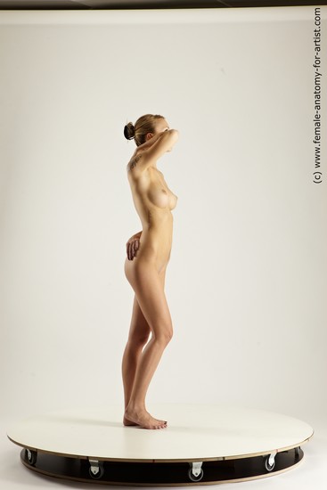 Nude Woman White Standing poses - ALL Slim long blond Standing poses - simple Multi angle poses Pinup