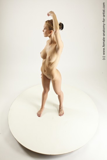 Nude Woman White Standing poses - ALL Slim long blond Standing poses - simple Multi angle poses Pinup