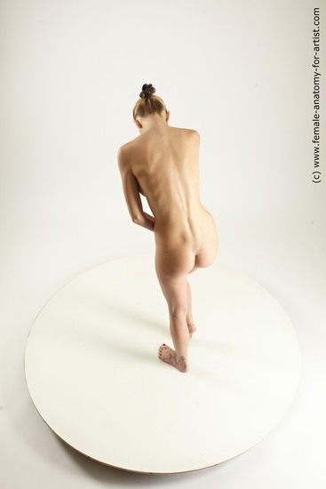 Nude Woman White Standing poses - ALL Slim long blond Standing poses - simple Multi angle poses Pinup