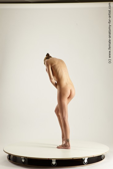 Nude Woman White Standing poses - ALL Slim long blond Standing poses - simple Multi angle poses Pinup