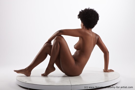 Nude Woman Black Sitting poses - ALL Slim medium black Sitting poses - simple Pinup