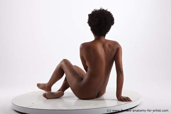 Nude Woman Black Sitting poses - ALL Slim medium black Sitting poses - simple Pinup