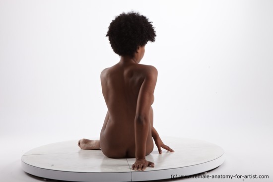 Nude Woman Black Sitting poses - ALL Slim medium black Sitting poses - simple Pinup